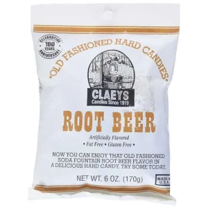 Claey's Candies Old Fashioned Hard Candies Root Beer 6 oz.