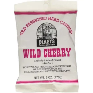 Claey's Candies Old Fashioned Hard Candies Wild Cherry 6 oz.