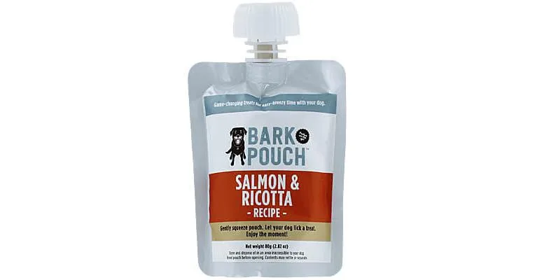 Clean Run Bark Pouch - Salmon & Ricotta, 80 gm Pouch