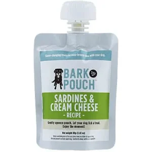 Clean Run Bark Pouch - Sardines & Cream Cheese, 80 gm Pouch
