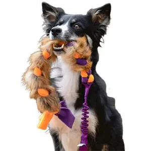 Clean Run Doggie-Zen Bungee Fleece N Fox Braid Tug, DZ-7427