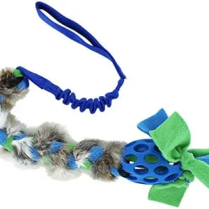 Clean Run Doggie-Zen Bungee Fleece N Rabbit Braid with Hol-ee Football, DZ-7336