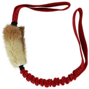 Clean Run Double Handle Bungee Tug with Rabbit Fur