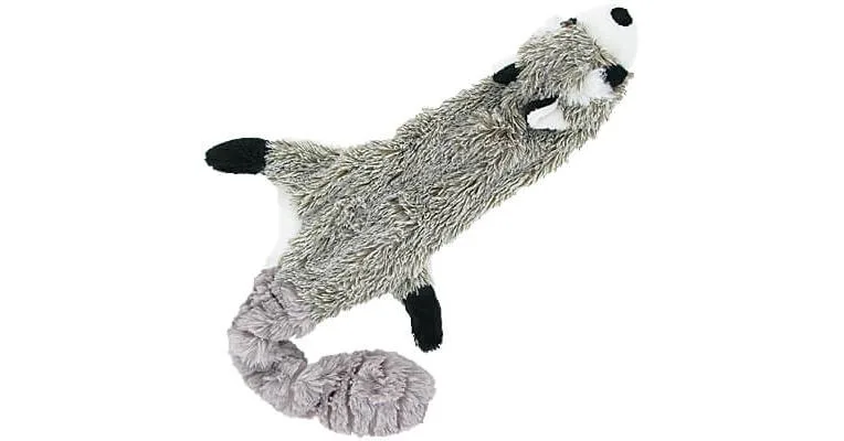 Clean Run Skinneeez Stuffing-free Dog Toy - Raccoon, 23in.
