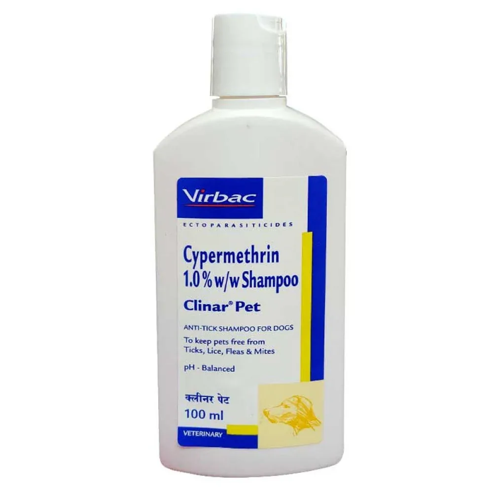 Clinar Pet Anti Tick & Flea Shampoo for Dogs (100ml) - Image 2