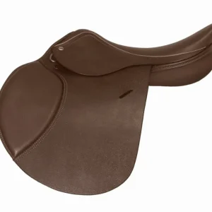 Close Contact Saddle - Hunter Equitation Saddle with Flatter Seat - Australian nut