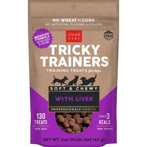 Cloud Star Chewy Tricky Trainers Liver Flavor Dog Treats, 5 oz. Bag