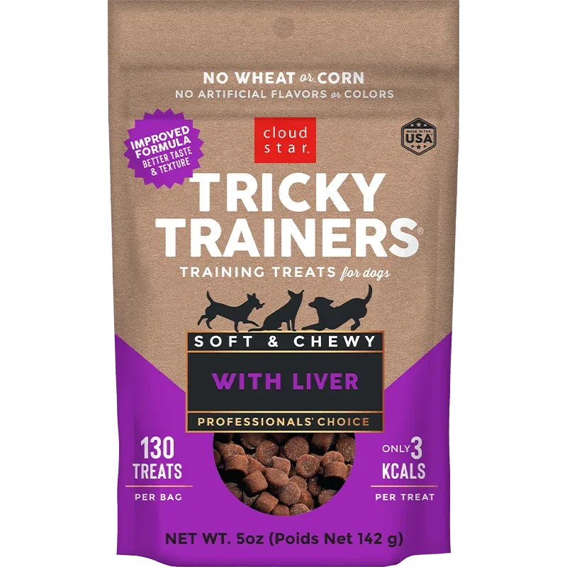 Cloud Star Chewy Tricky Trainers Liver Flavor Dog Treats, 5 oz. Bag