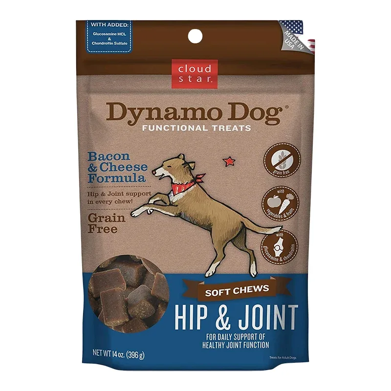 Cloud Star Dynamo Dog Hip and Joint Soft Chews Bacon and Cheese Formula Dog Treats, 14 oz. Bag - Image 2