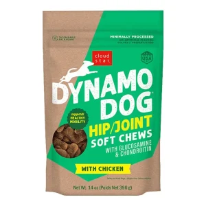Cloud Star Dynamo Dog Hip and Joint Soft Chews Chicken Formula Dog Treats, 14 oz. Bag