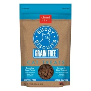 Cloud Star Grain-Free Buddy Biscuits With Tempting Tuna Cat Treats, 3 oz. Bag
