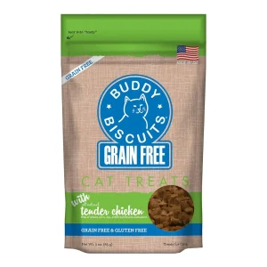 Cloud Star Grain-Free Buddy Biscuits With Tender Chicken Cat Treats, 3 oz. Bag