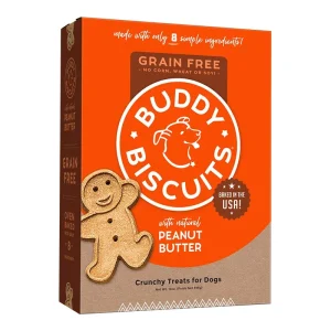 Cloud Star Grain-Free Oven Baked Buddy Biscuits With Homestyle Peanut Butter Dog Treats, 14 oz. Box