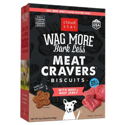 Cloud Star Meat Craver Beef Natural Dog Chews - 12 oz Bag