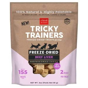 Cloud Star Tricky Trainers Freeze Dried Beef Liver Freeze-Dried Dog Treats - 3 oz