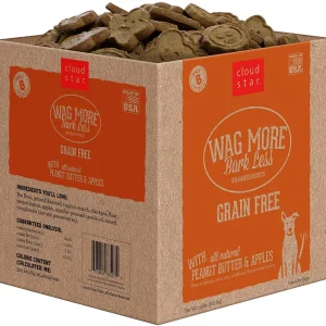 Cloud Star Wagmore Grain-Free Peanut Butter Apple Dog Treats 19 lb