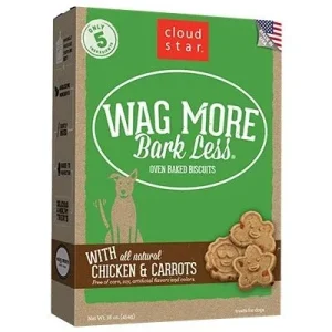 Cloud Star Wagmore Oven Baked Chicken Carrot Dog Treats 3 lb