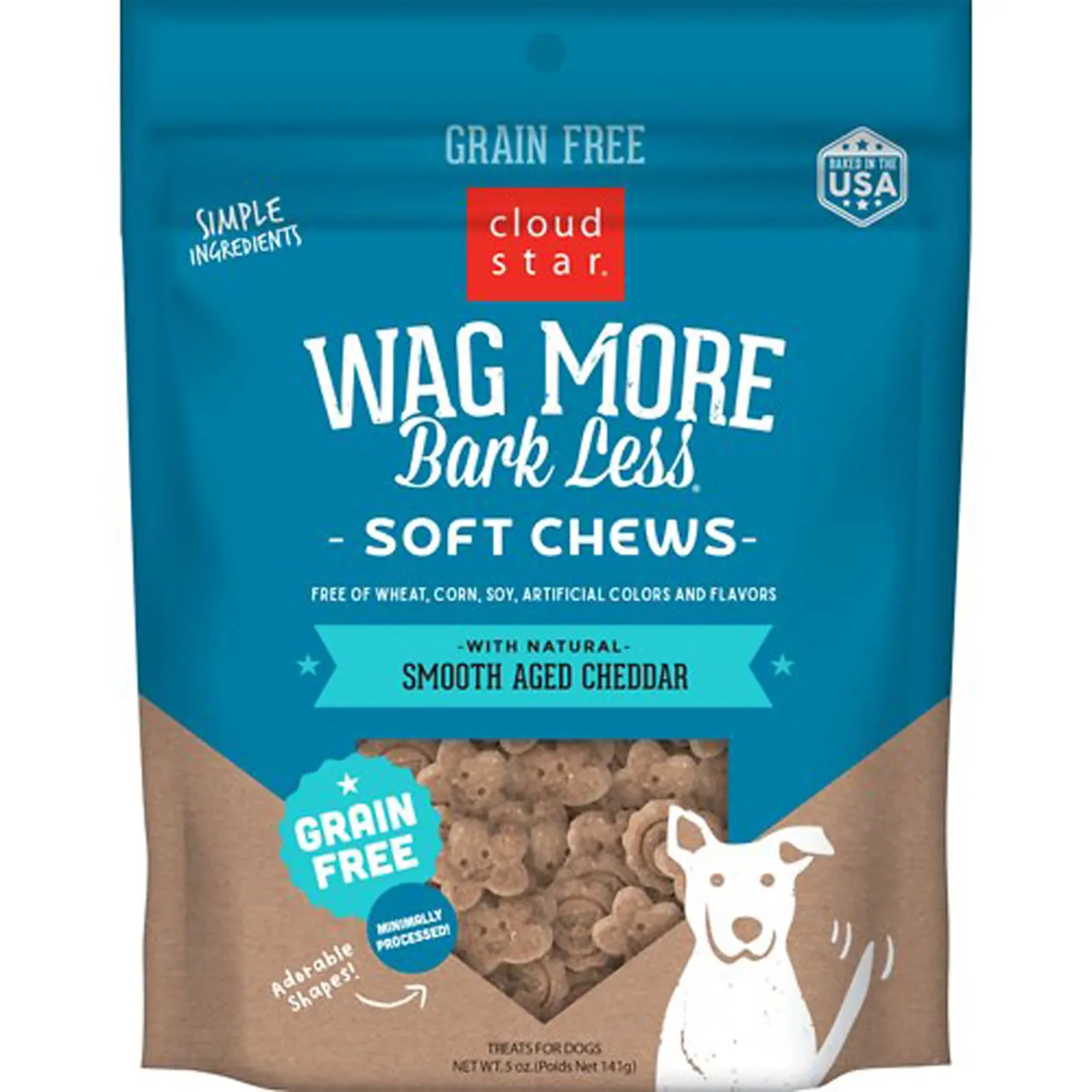 Cloudstar WAGMORE DOG Grain-Free SOFT and CHEWY CHEDDAR 5 oz