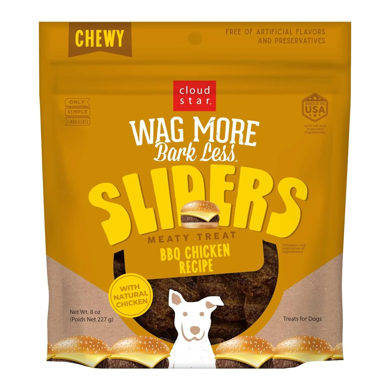 Cloudstar Wagmore Dog Sliders Grain-Free Barbeque Chicken 8 oz