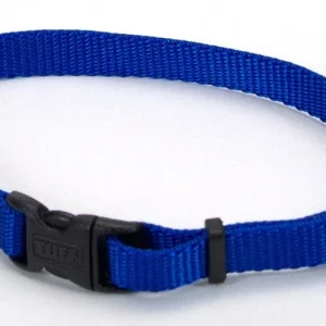 Coastal Adjustable Nylon Dog Collar with Plastic Buckle Blue, 3/8 in x 8-12 in
