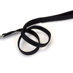 Coastal DoublePly Nylon Dog Leash, Black, 1 in x 6 ft