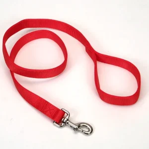 Coastal DoublePly Nylon Dog Leash, Red, 1 in x 4 ft