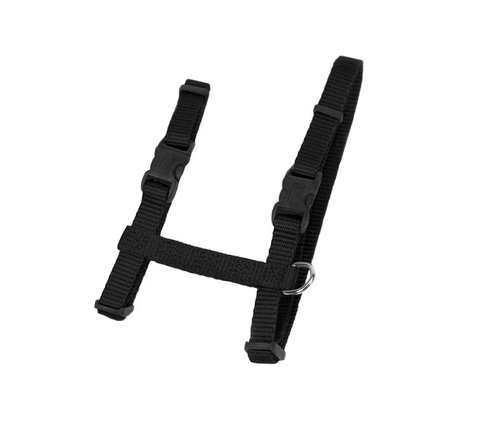 Coastal Figure H Adjustable Nylon Cat Harness, Black, 3/8 in x 10-18 in