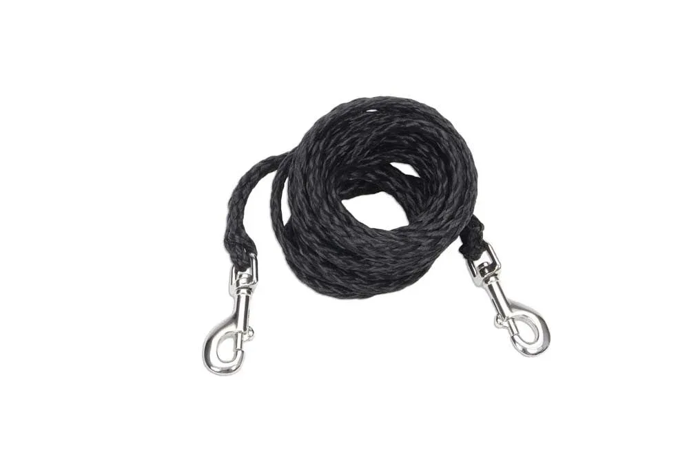 Coastal Poly Big Dog Tie-Out Black, 3/8 in x 20 ft