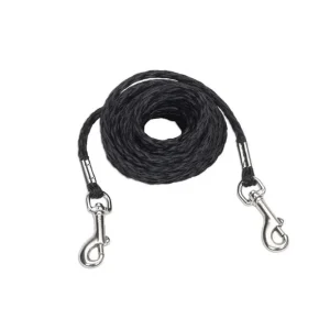 Coastal Poly Petite Dog Tie-Out Black, 5/32 in x 15 ft