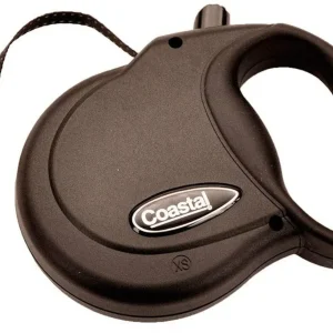 Coastal Retractable Dog Leash Black, 12 ft, X-Small