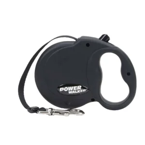 Coastal Retractable Dog Leash, Black, 16 ft, Small