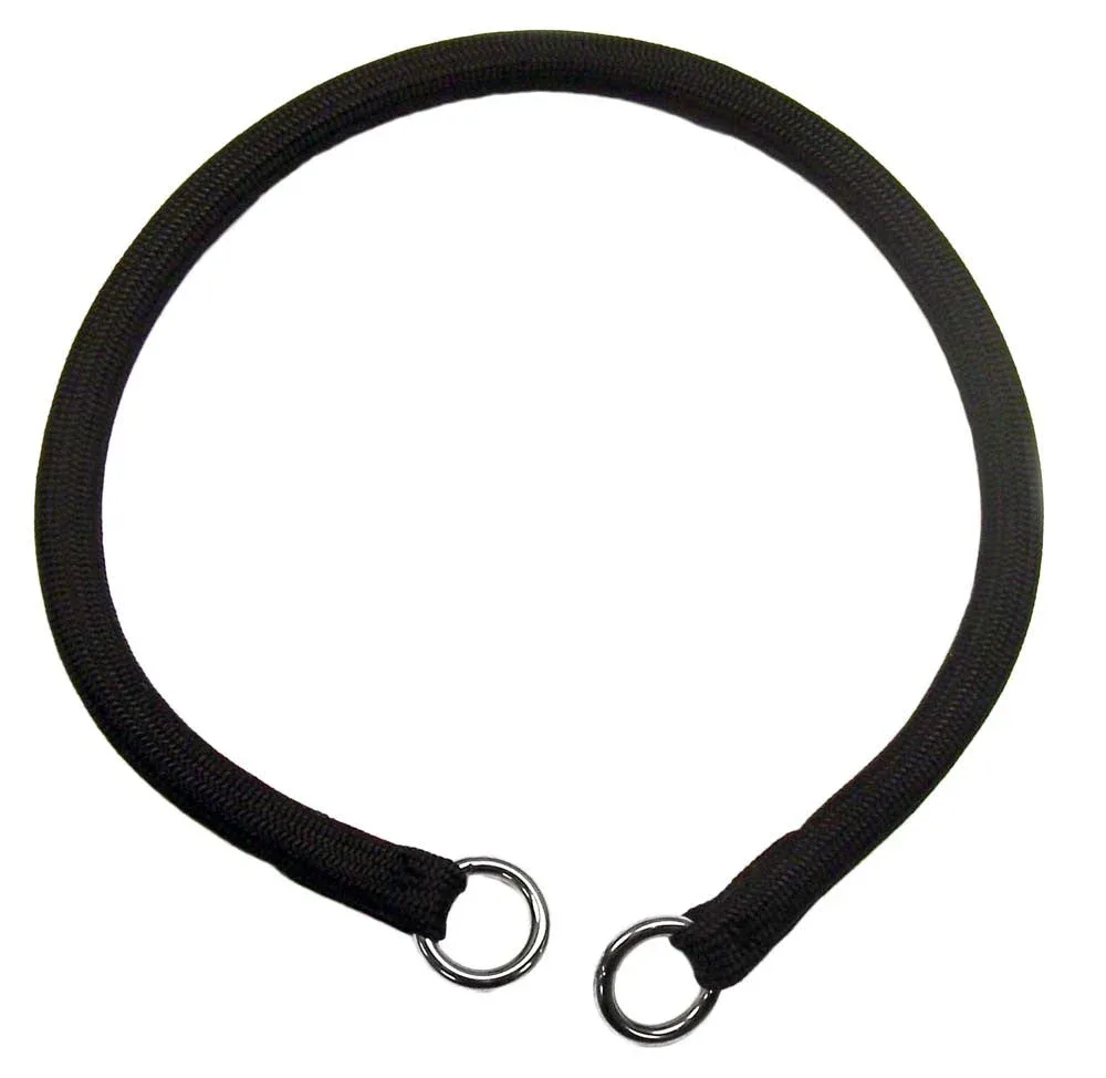 Coastal Round Nylon Training Dog Collar Black, 3/8 in x 18 in