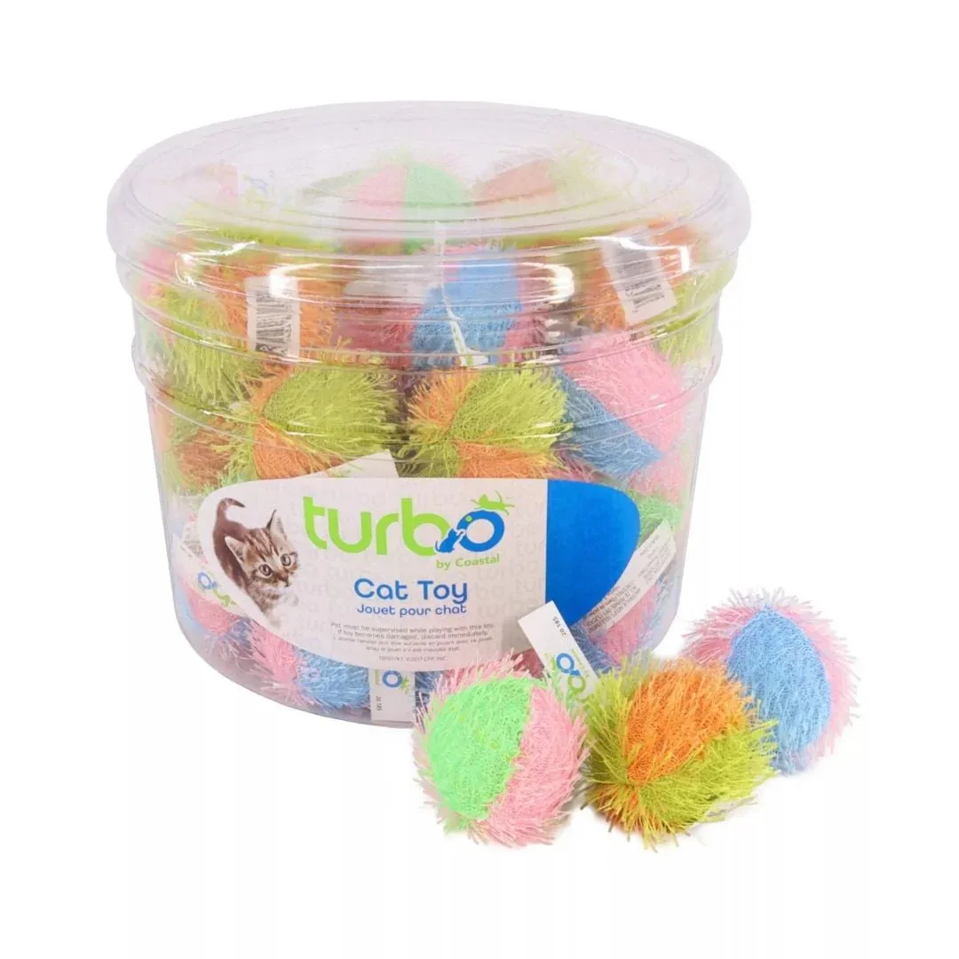 Coastal Turbo Bulk Cat Toy Bins, Fuzzy Balls, 2 in (48 ct) - Image 2