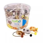 Coastal Turbo Bulk Cat Toy Bins, Spotted Mice, 6.75 in (72 ct)