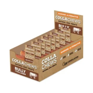 Collachews - Long-Lasting 6 in Beef Collagen Dog Chew Roll, 30-Count
