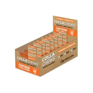 Collachews - Long-Lasting 6 in Chicken Collagen Dog Chew Roll, 30-Count