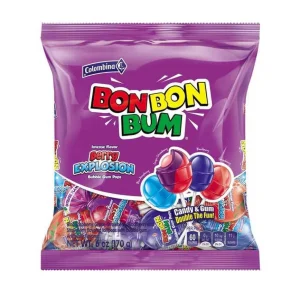 Colombina Bon Bon Bum Bubble Gum Pops Berry Explosion 6 oz.