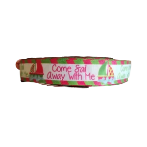 Come Sail Away With Me Nylon Dog Collar