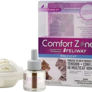 Comfort Zone Comfort Zone Multi Cat Calming Diffuser Single Diffuser Kit, 1 Diffuser, 1 Refill, 1Diffuser And 11.62 fl oz 48 mL