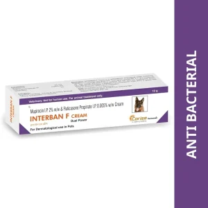 Corise Interban F Cream (Mupirocin Fluticasone) for Dogs and Cats (10g)