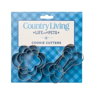 Country Living 6-Piece Stainless Steel Cookie Cutter Set (3 Paw