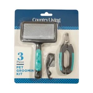Country Living All-in-One 3-Piece Dog Grooming Kit for a Healthy and Well