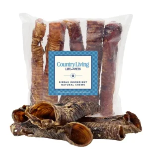 Country Living All-Natural Beef Trachea Dog Treats, Protein
