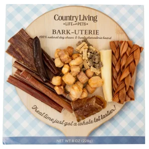 Country Living Bark-Uterie Board – Charcuterie-Inspired Natural Dog Treats Variety | Single-Ingredient, High