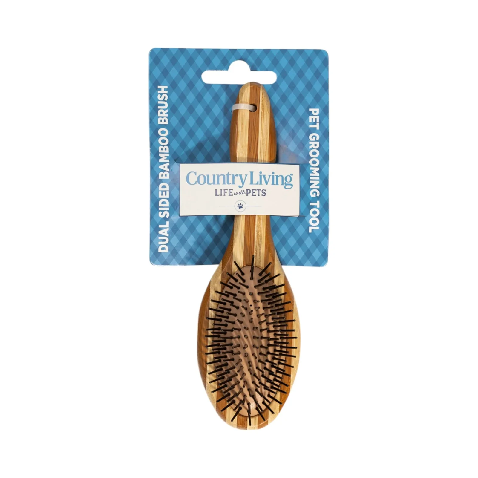 Country Living Dual-Sided Natural Wood Dog Brush