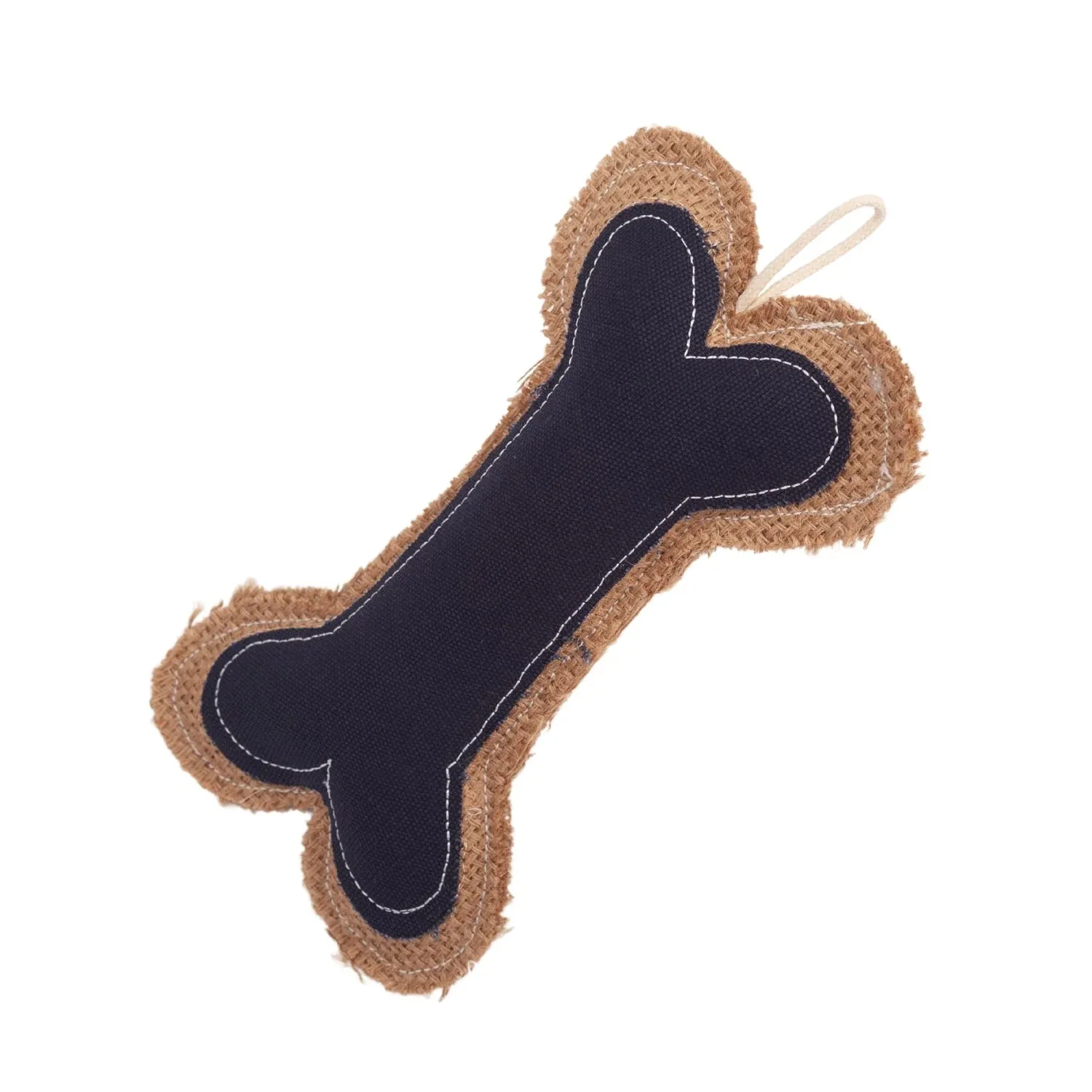 Country Living Jean Leather-Jute Bone Pillow Dog Chew Toy - Image 2