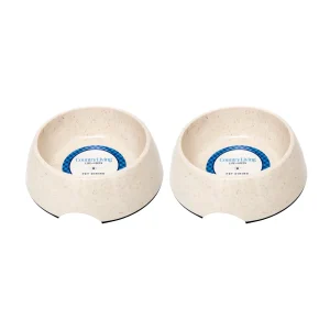 Country Living Set of 2 Natural Fiber Dog Bowls