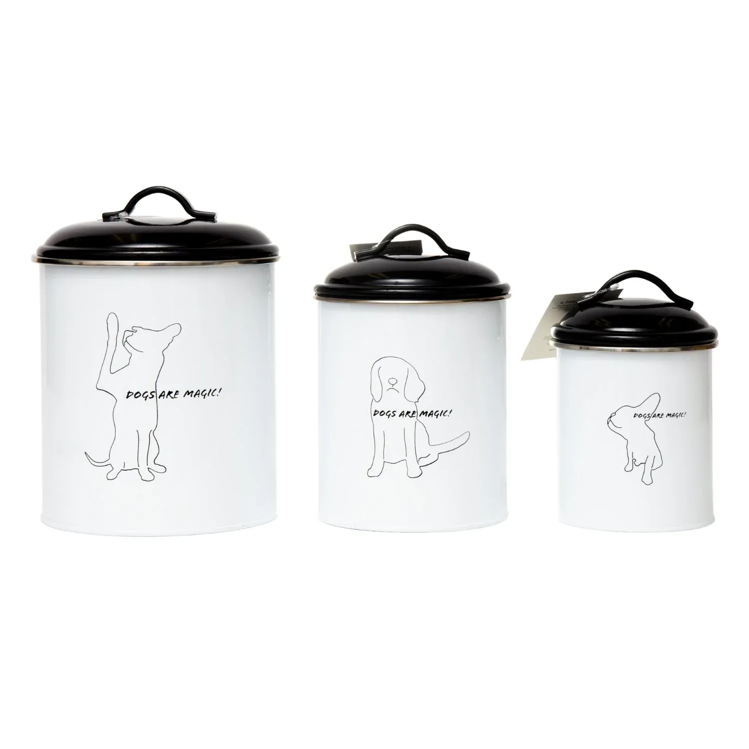 Country Living Set of 3 Pet Treat Storage Canisters - Image 2