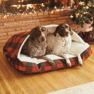 Cover - Luxury Cozy Cave® Rectangle Dog Bed | Holiday