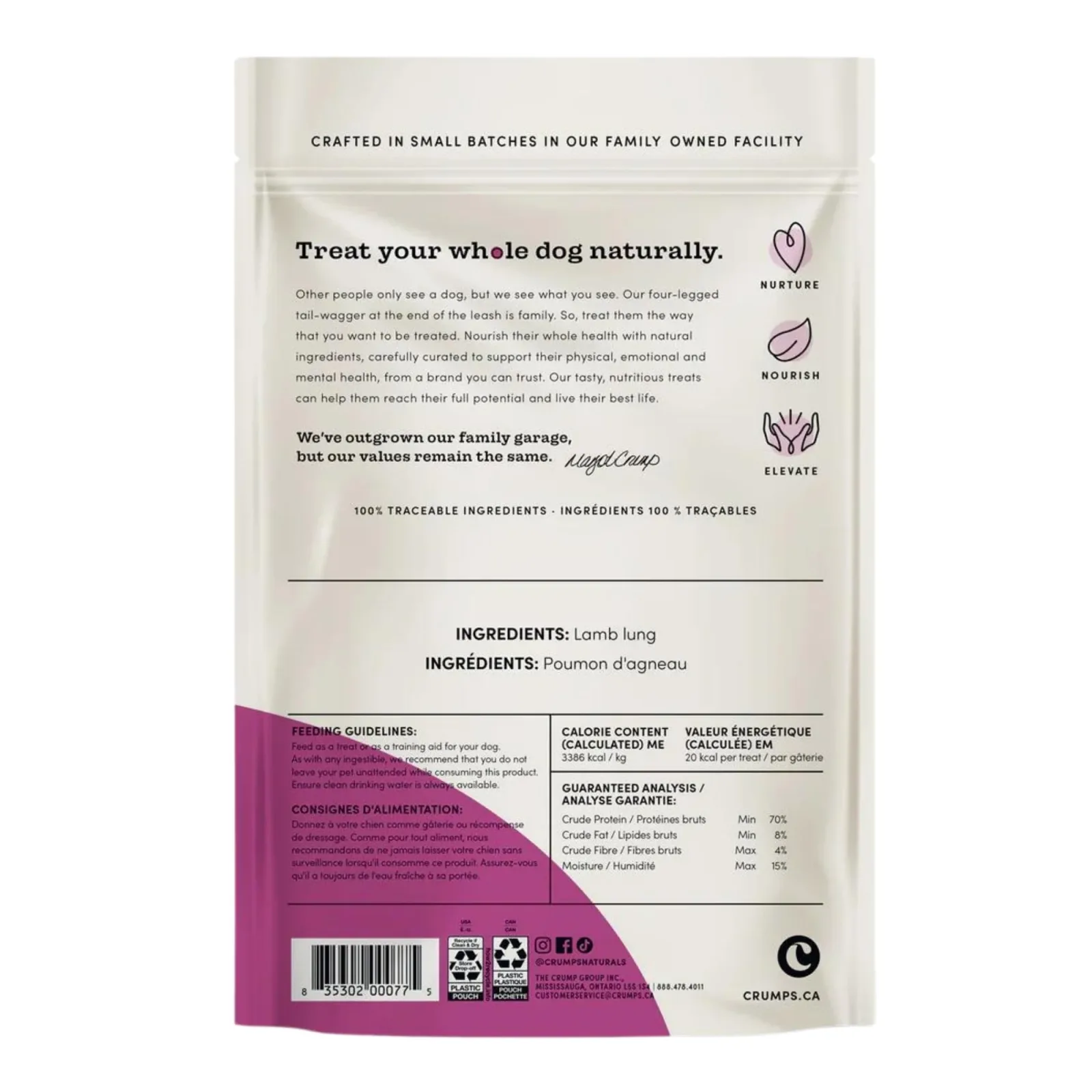 Crumps 3.9 oz Lamb Chops (100% Lamb Lung) - Image 2